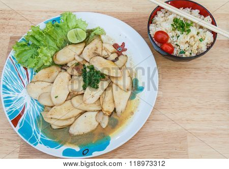 Eringi Mushrooms Fried Butter
