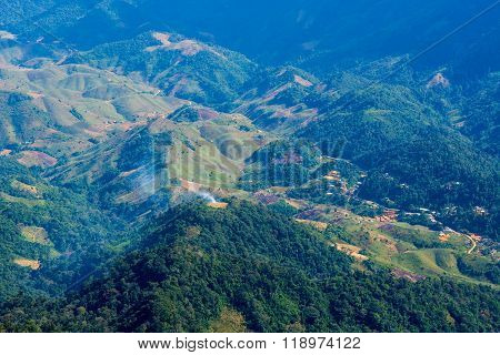 Pha Luong mountain in Moc Chau, Vietnam.