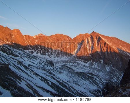 Sonnenuntergang am Gipfel