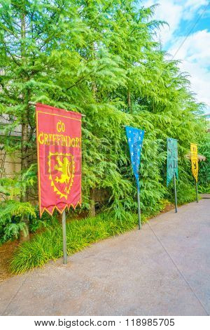 OSAKA, JAPAN - December 1, 2015: Universal Studios Japan (USJ). According to 2014 Theme Index Global Attraction Attendance Report, USJ is ranked fifth among the top 25 amusement parks worldwide.