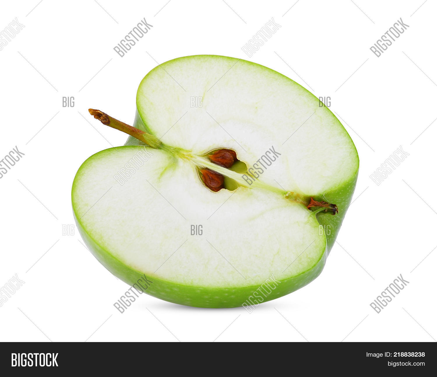 Half Cut Green Apple Image Photo Free Trial Bigstock