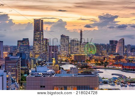 Yokohama, Kanagawa, Japan cityscape of Minato Mirai District.