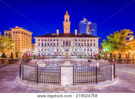 Worcester, Massachusetts, USA at Worcester Common.