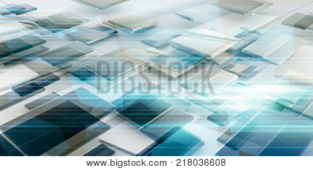 Futuristic Technology as a Next Generation Art 3d Render