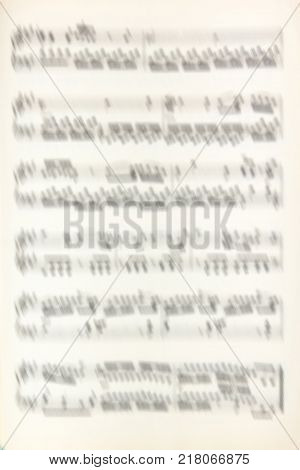 Music sheets background. Musical Notes. Top view