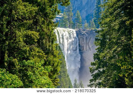 Vernal Falls in Yosemite National Park. California, USA.