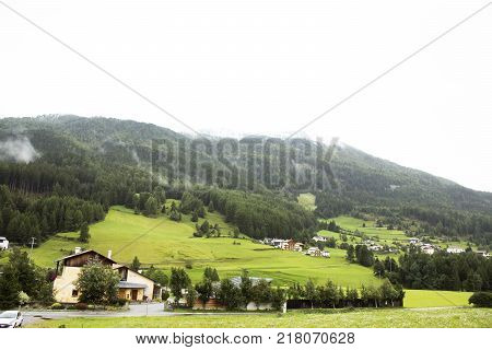 Graun Im Vinschgau Village  In Trentino-alto Valley In South Tyr Or Alto Adige In Bolzano Or Bozen C