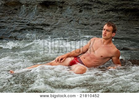 Bielizna Model na plaży