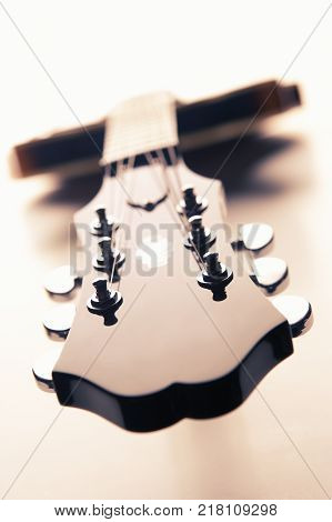 Close Up Of Semi Acoustic Electric Guitar