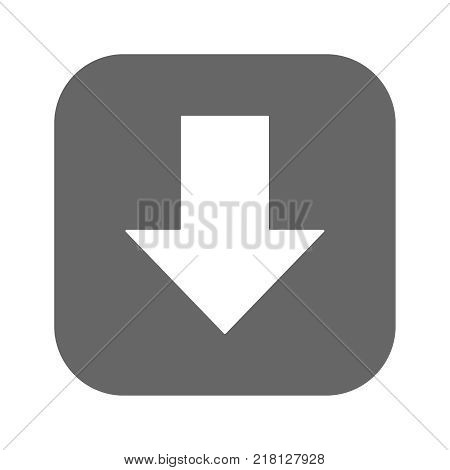 Arrow Down vector icon. Illustration flat eps 10