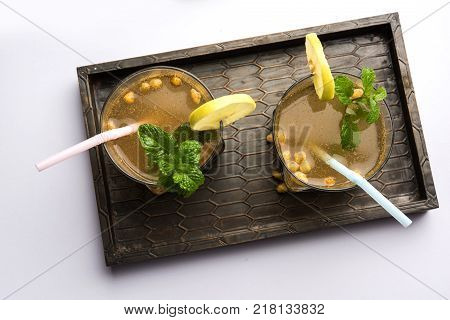 Jal Jeera or Jal-jeera, or jaljira, is an Indian beverage prepared using mixing cumin powder in water and served cold