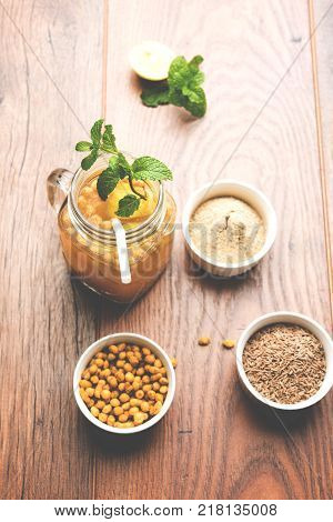 Jal Jeera or Jal-jeera, or jaljira, is an Indian beverage prepared using mixing cumin powder in water and served cold