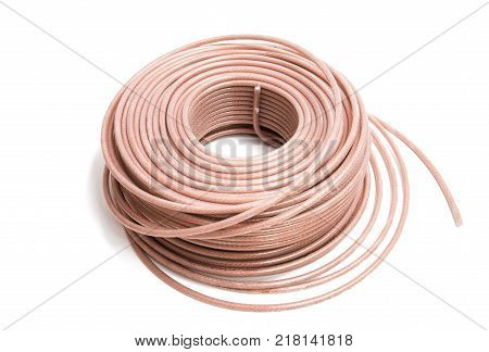 Coaxial cable communication industrial isolated on white background