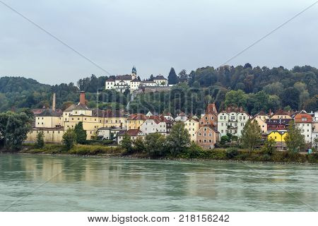 View o Passau with Pilgrimage Church Mariahilf Germany