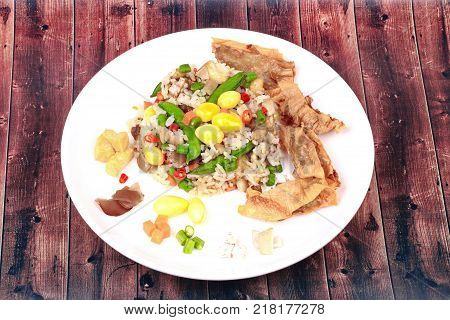 Curry Pork With Chamuang (garcinia Cowa) Leaves,local Thai Food Call As Gang Moo Cha Muang.