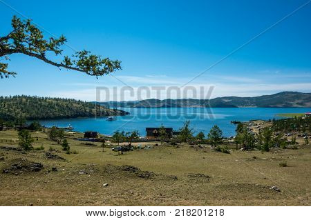 Small sea. Siberia Baikal lake in summer