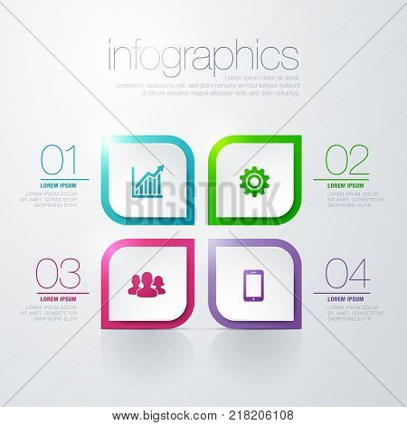modern vector infographic diagram with bars in different colors