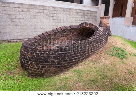 outdoor old Antique pottery workshop at thailand