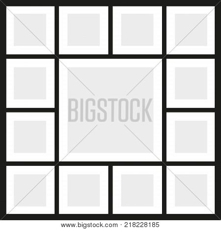 Vector frames photo collage for print illustration
