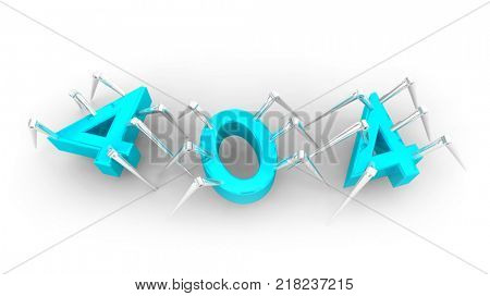 404 Web Page Not Found HTML Error Code 3d Illustration
