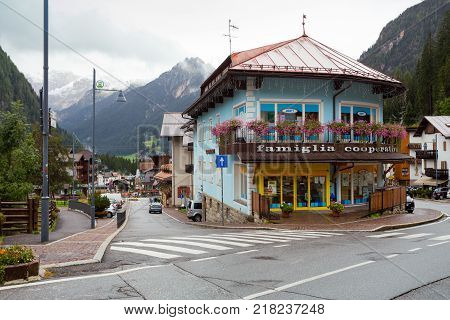 View Of The Central Streets In The Canazei