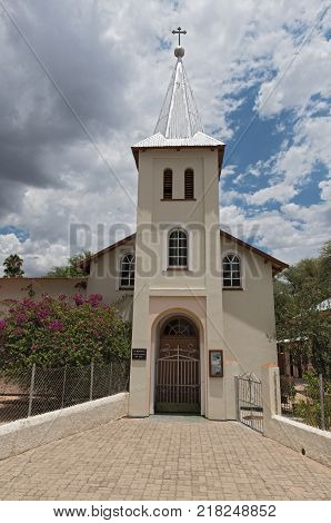 Church in Omaruru, Erongo region in Namibia