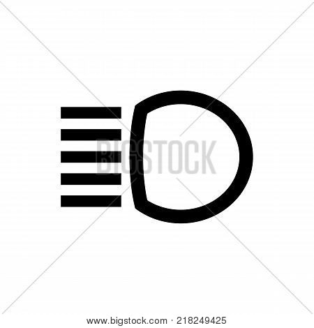 The high beam dashboard icon. Car symbol. Flat design. Stock - Vector illustration