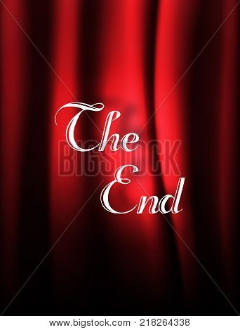 Movie ending screen background. Vector illustration eps 10