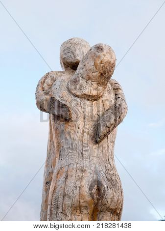 Wooden Carving Sculptures In Park Of Souls