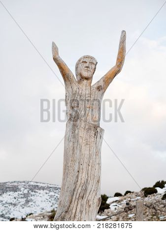 Wooden Carving Sculptures In Park Of Souls