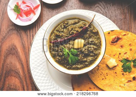 Sarson Ka Saag Makki Ki Roti popular north indian main course menu usually prepared in winter season