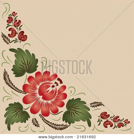 Flowers on a beige background