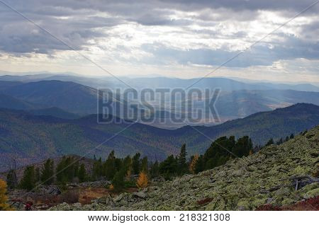 Kurtushibinskiy range of West Sayan Range Autumn