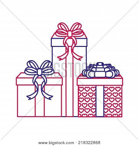 Gifts of present surprise and celebration theme Isolated design Vector illustration