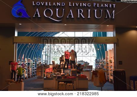 DRAPER, UT - AUG 29: Loveland Living Planet Aquarium in Draper, Utah, as seen on Aug 29, 2017. It currently houses 4,500 animals representing 550 species.
