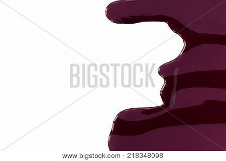 Background of Spilled Nail Polish. Copy Space