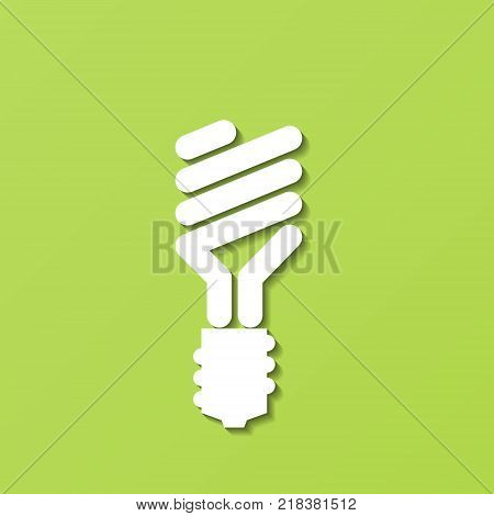 Abstract paper Energy-Saving Light Bulb. Vector illustration