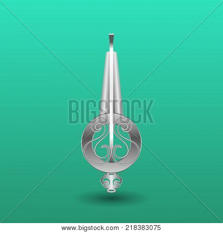 Jew's-harp music instrument. Khomus isolated. Vector illustration