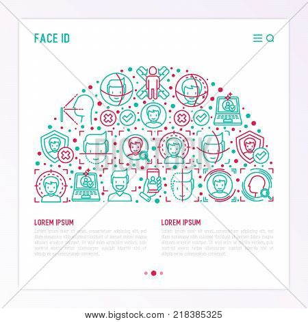 face id concept half vector photo free trial bigstock