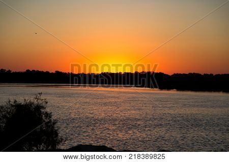 Dawn on the Syr Darya River, Kazakhstan .