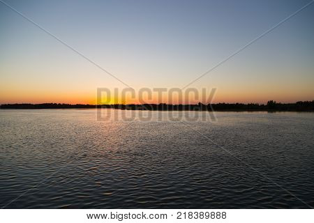 Dawn on the Syr Darya River, Kazakhstan .