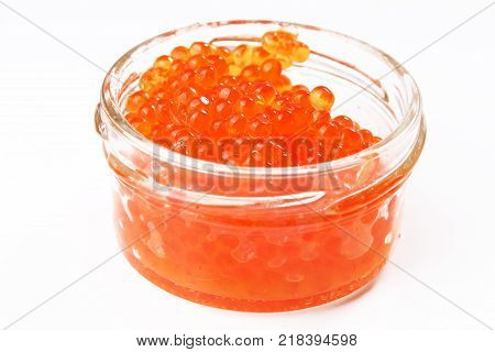 Red caviar studio photo. Caviar texture pattern background food closeup wallpaper. Healthy sea food. Orange or red luxury caviar as background. Food photos.