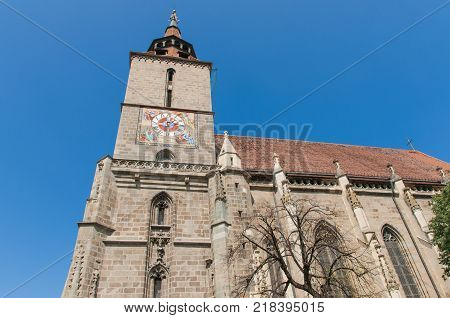 Old saxon church in the medieval town of Brasov, Romania.