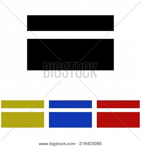 Card glyph icon. Four times different colors