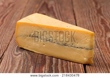 portion of morbier cheese
