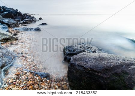 Large Rocks on East Beach Shoeburyness Essex