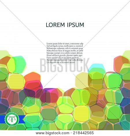 Abstract Colorful Roundish Honeycomb Background. Vector illustration