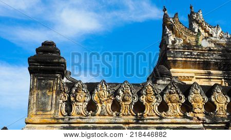Maha Aung Mye Bonzan monastery in Innwa Myanmar. Inwa was the capital of Burma.