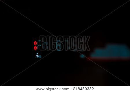 Digital radio band isolated on black background