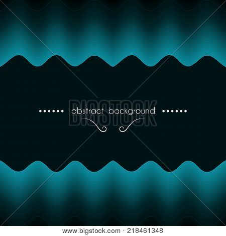Wavy pattern creates a frame with space for text, vector
